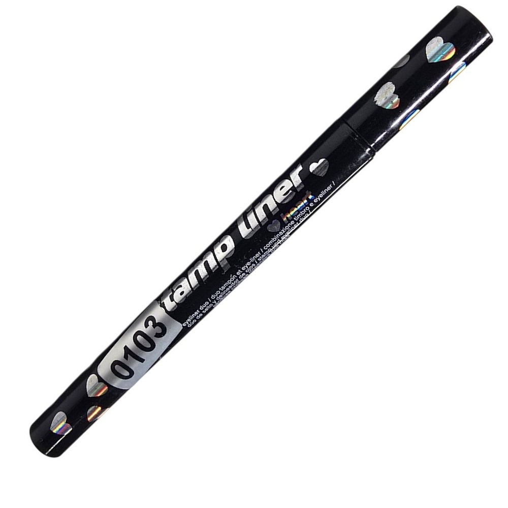 Lottie London Stamp Liner Wing Edition Heart Dual Eyeliner Black Vegan swatched
